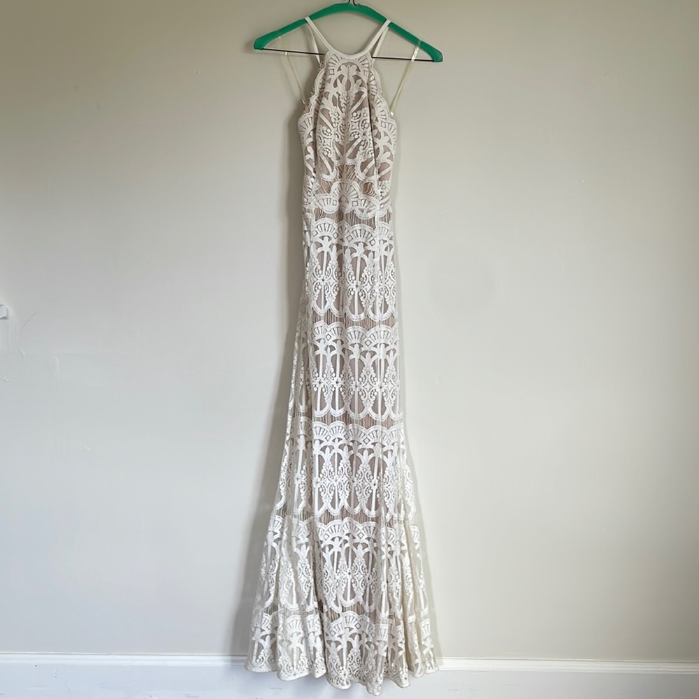 Glamorous Size Small Ivory Lace Detail Dress